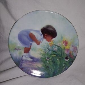 Vintage 1991 Pemberton & Oakes Easter Morning Miniature Plate 3 1/4" Diameter